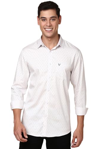 Allen Solly Men's 100% Cotton Slim Fit Printed Shirt - Image 2