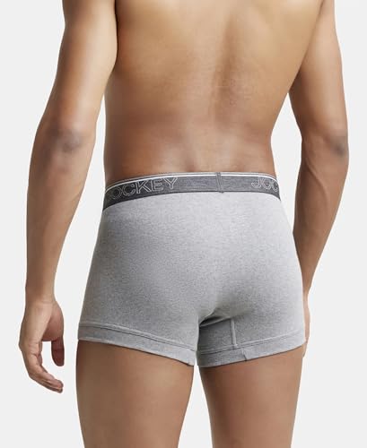 Jockey 8015 Men's Super Combed Cotton Rib Solid Trunk - Image 4