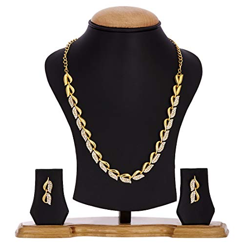 Urban Threads Gold Plated AD Necklace and Bangles Set - Image 4