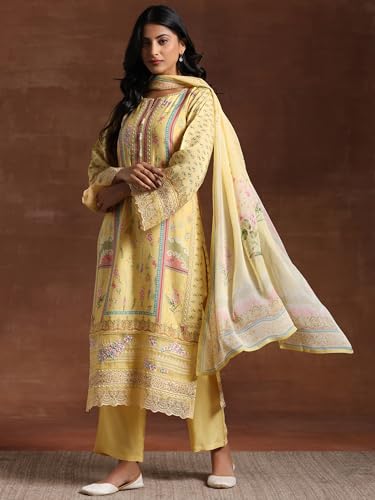 Elegant Silk Blend Kurta Set | Libas - UrbanThreads.in - Image 3