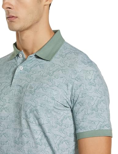 Peter England Men's Cotton Abstract Print Polo Shirt - Image 4