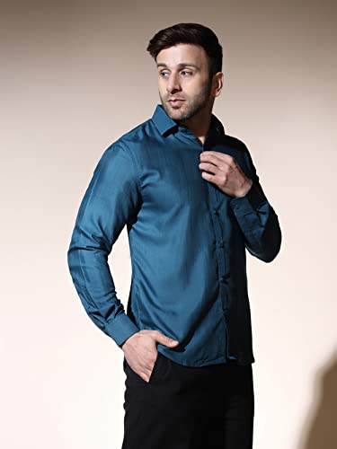 Leriya Fashion Shirts for Men | Cotton Blend Regular Fit Solid | Spread Coller Full Sleeve | Men Shi - Authentic Leriya Clothing | UrbanThreads - Image 5