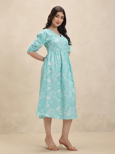 Leriya Fashion Dress for Woman | Elegant Floral Printed Long Dresses | Western Dress for Women | One - Authentic Leriya Clothing | UrbanThreads - Image 4