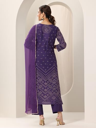 Libas Womens Printed Cotton Straight Kurta With Trousers and Dupatta - Authentic Libas Clothing | UrbanThreads - Image 5