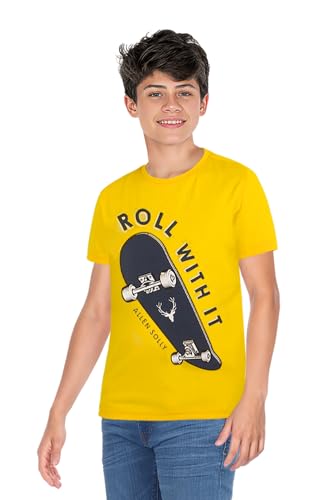 Allen Solly Boys Chest Print Crew Neck T-shirt - Image 4