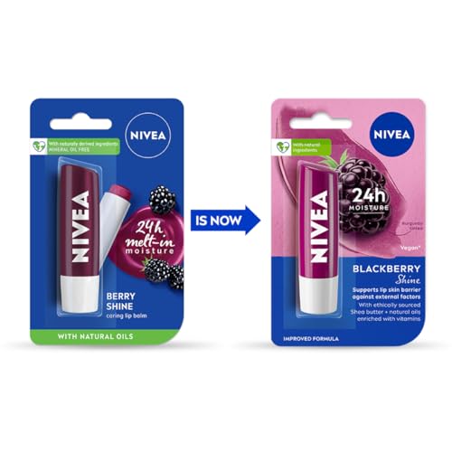 NIVEA Strawberry Shine Lip Balm 4.8gm Red Tint - Image 5