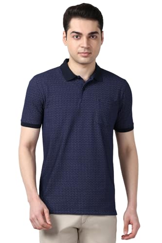Peter England Men's Cotton-Polyester Chevron Polo Shirt - Image 2