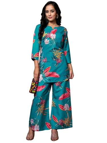 Leriya Fashion Women’s Kurta Pant Set – Rayon Floral Printed Co-ord Set | Stylish Ethnic Wear for Of - Authentic Leriya Clothing | UrbanThreads - Image 2