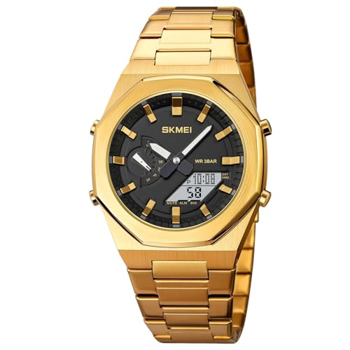 SKMEI Dual-Display Stainless Steel Watch - Image 2