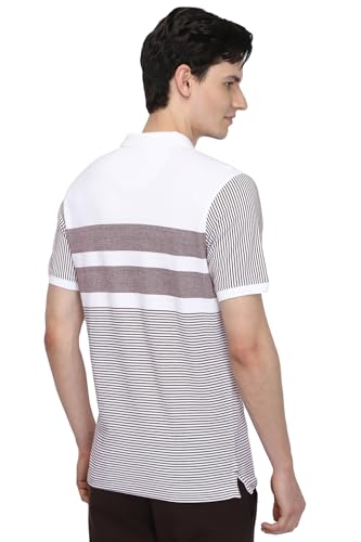 Peter England Men's Striped Regular Fit T-Shirt - Image 4