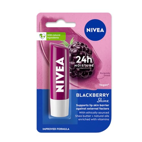 NIVEA Strawberry Shine Lip Balm 4.8gm Red Tint - Image 4