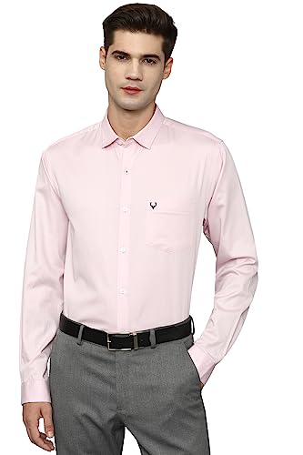 Allen Solly Men's Cotton Regular Fit Shirt Pink 40 - Image 2