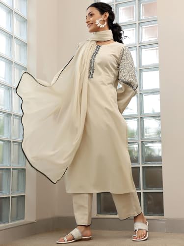 Libas Women's Cotton Blend Solid Kurta Sets - Authentic Libas Clothing | UrbanThreads - Image 3