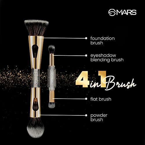 MARS 4 in 1 Travel Brush Set with Foundation, Powder, Eyeshadow Brushes - Image 5