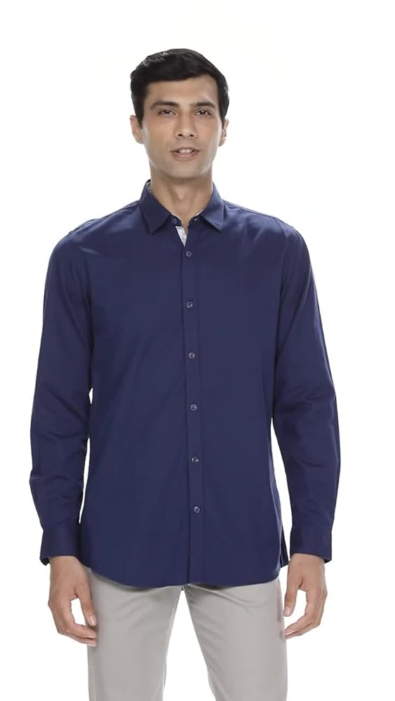 Peter England Men's Slim Fit Full Sleeve Casual Shirt 100% Cotton - Image 3