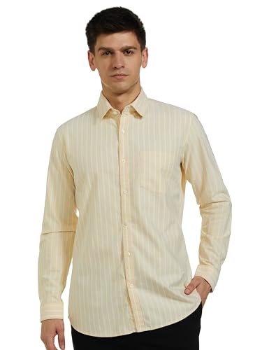 Van Heusen Men Cotton Modern Fit Casual Oxford Stripes Shirt - Image 2