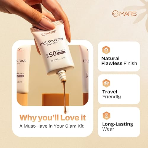 MARS SPF50 PA++++ High Coverage Foundation 05-SANDSTONE 25ml - Image 3