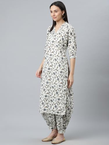 Libas Womens Printed Cotton Straight Kurta With Salwar and Dupatta - Authentic Libas Clothing | UrbanThreads - Image 4