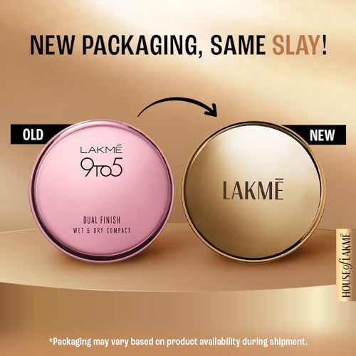 LAKMÉ 9 To 5 Matte Powder Foundation Compact Silky Golden 9G - Image 5