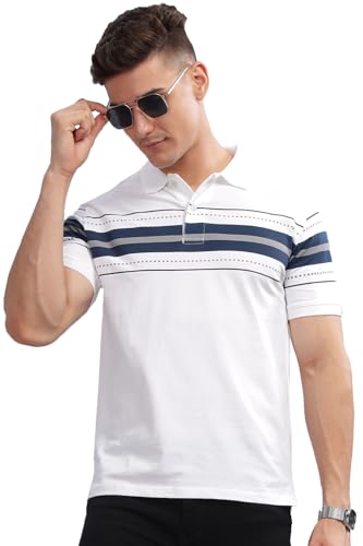 ADRO Regular Fit Polo T-Shirt Men Cotton Printed - Image 2