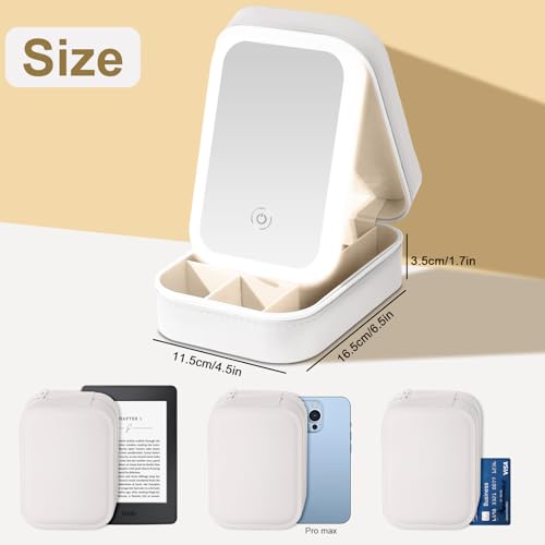 UrbanThreads Small Travel LED Makeup Mirror Case - Image 4