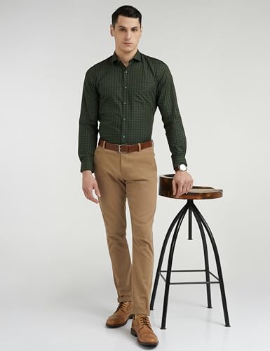 Peter England Men Polycotton Solid Slim Fit Shirt - Image 5