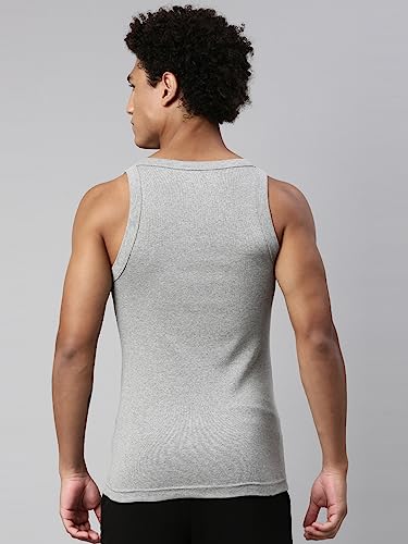 Levi's 015 Men's Rib Cotton Solid Vest - Square-Neck, Sleeveless - Image 5
