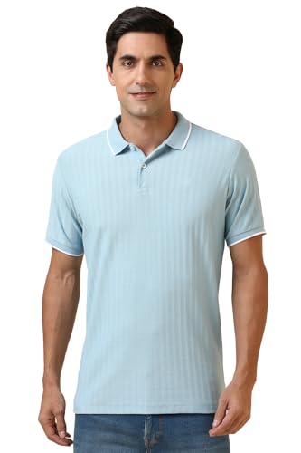 Allen Solly Men Polycotton Regular Fit Herringbone Polo - Image 2