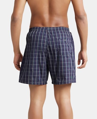 Jockey 1222 Men's Woven Checkered Boxer Shorts - Image 4