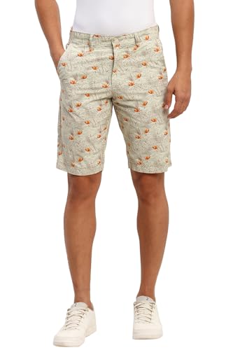 Allen Solly Men Green Print Slim Shorts - Image 2