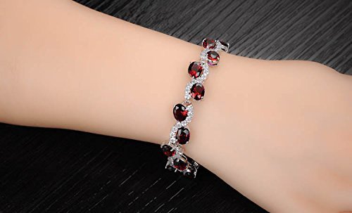 Shining Diva Platinum Plated Austrian Crystal Bracelet for Women - Image 5