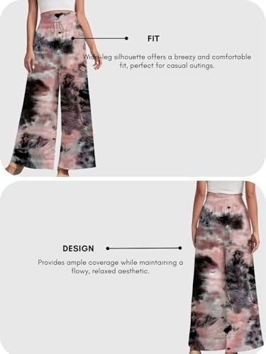 Leriya Fashion Womens Mid Rise Tie-Dye Loose Fit Flared Wide Leg Palazzo Pants | Relaxed Pants | Bot - Authentic Leriya Clothing | UrbanThreads - Image 5