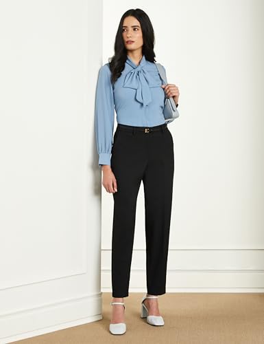 Symbol Women's Slim Fit 4-Way Stretch Formal Trousers - Image 5