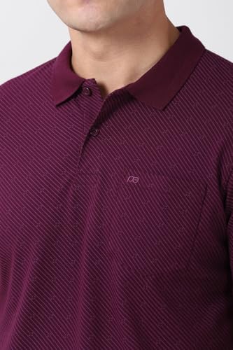 Peter England Men's Cotton Geometric Print Polo Shirt - Image 5