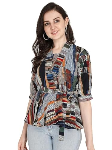 Leriya Fashion Women's Printed Regular Fit Top with Half Sleeves for Office Wear, Casual Wear, Under - Authentic Leriya Clothing | UrbanThreads - Image 2