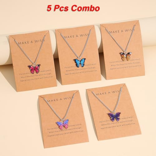 Shining Diva Butterfly Jewellery Necklace Set for Women - Image 4