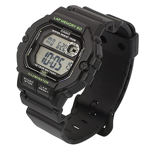 Casio Digital Sport Watch Gray Dial Black Band - Image 3
