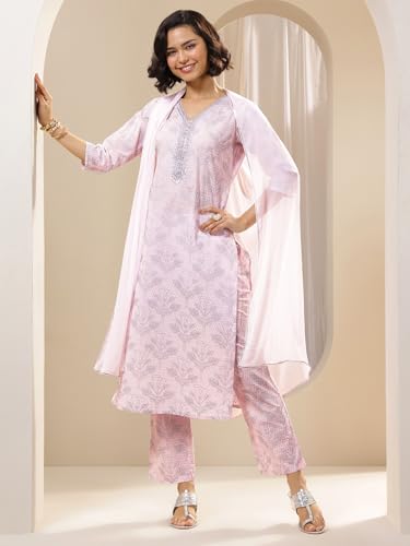Libas Womens Printed Viscose Straight Kurta With Palazzos and Dupatta - Authentic Libas Clothing | UrbanThreads - Image 5