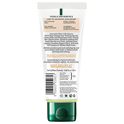Biotique Papaya Deep Cleanse Face Wash Gentle Exfoliation - Image 5