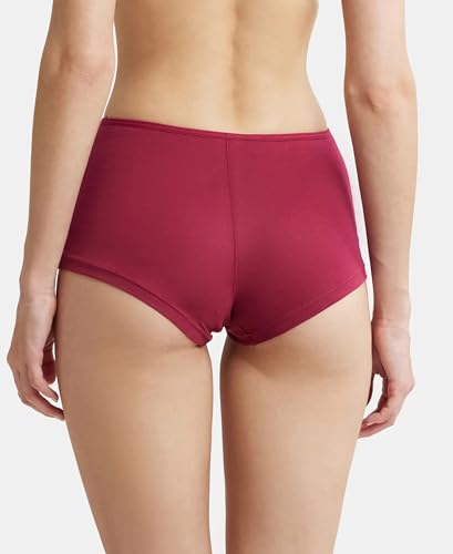 Jockey Women's High Coverage Cotton Elastane Mid Waist Boy Shorts - Image 4