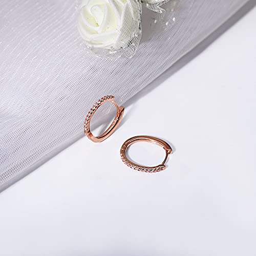 GIVA 925 Silver Rose Gold Hoop Earrings for Women - Image 5