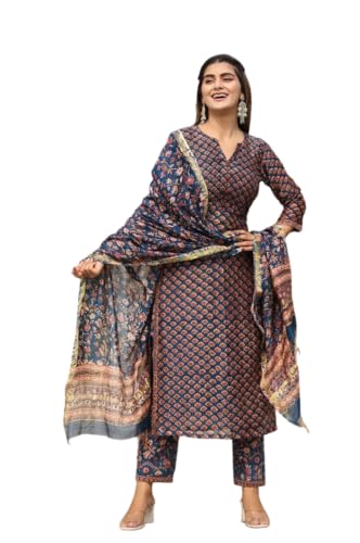 Leriya Fashion Kurta Sets for Woman | Dress for Women | Women Kurta Sets with Dupatta | Black Printe - Authentic Leriya Clothing | UrbanThreads - Image 2