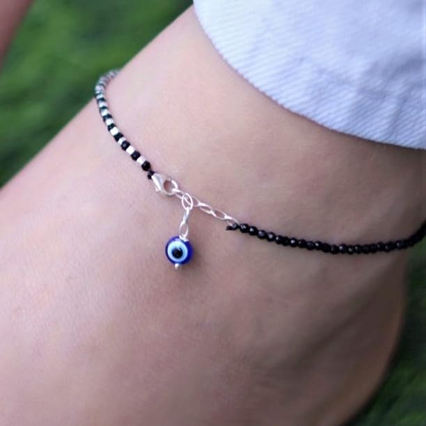 ZAVYA 925 Sterling Silver Rhodium Plated Adjustable Anklet (Single) | Gift for Women & Girls | With - Authentic ZAVYA Fashion | UrbanThreads - Image 4