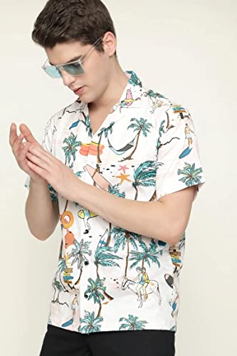 Leriya Fashion Men's Polycotton Casual Short Sleeve |Printed Summer Button Down Regular Fit Shirt - Authentic Leriya Clothing | UrbanThreads - Image 5