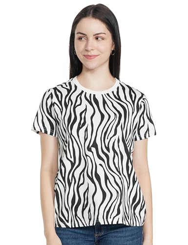 Allen Solly Women Cotton Regular Fit All Over Print T-Shirt - Image 2
