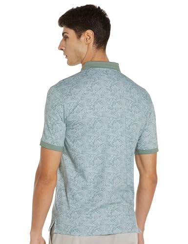 Peter England Men's Cotton Abstract Print Polo Shirt - Image 3