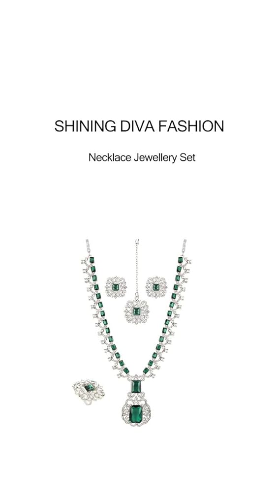 Shining Diva Nita Ambani Traditional Jewelry Maang Tikka Earrings - Image 3