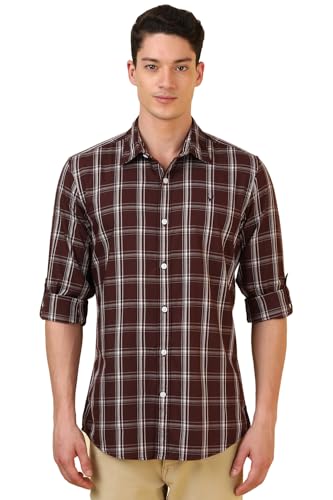 Allen Solly Men Cotton Checkered Regular Fit Shirt - Image 2