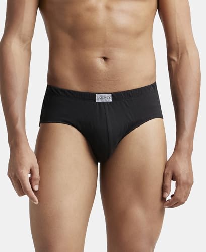 Jockey Men's Super Combed Cotton Solid Poco Brief Pack of 3 - Image 3