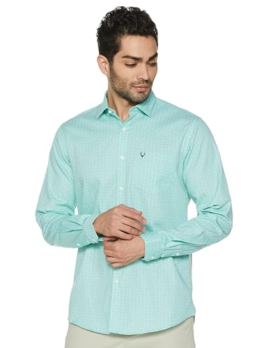Allen Solly Men's 100% Cotton Slim Fit Dotted Casual Shirt - Image 2